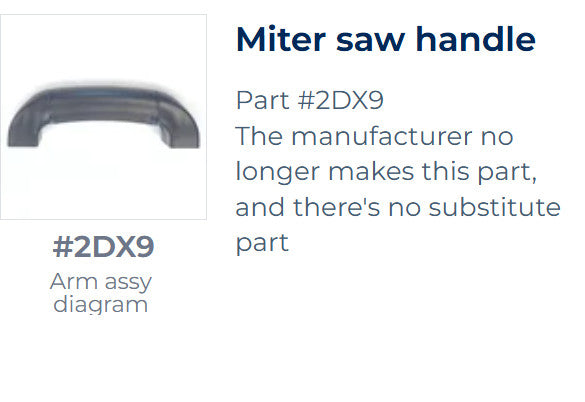 Craftsman 2DX9 Miter Saw Handle - 3D printed replacement part, photo 4 of 4