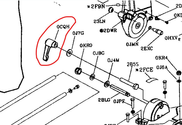 Craftsman Miter Saw Bevel Lock Handle 2SER - 3D printed replacement part, photo 1 of 7