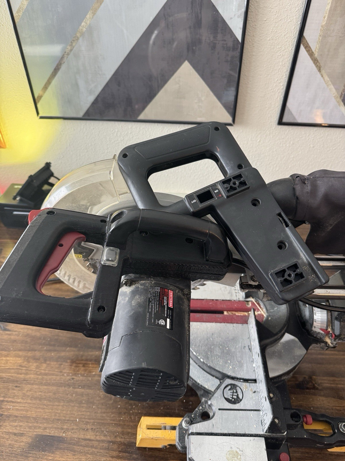 Craftsman 2VGE + 3XLM Miter Saw Handle - 3D printed replacement part, photo 4 of 7